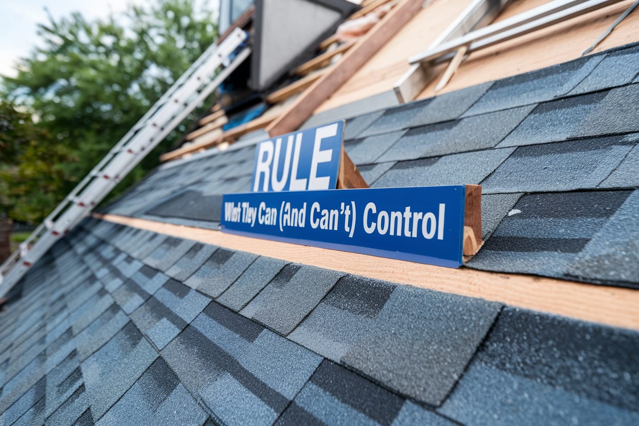 Alamo HOA architectural review board meeting showing community members reviewing roofing material samples and blueprints