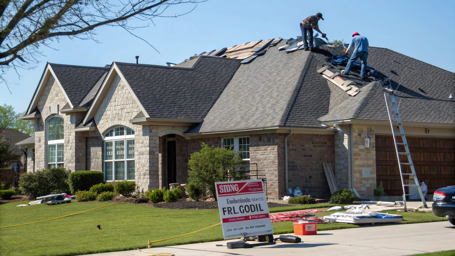 Beautiful HOA-approved roof in upscale Richmond neighborhood with Point Richmond Country Club in background