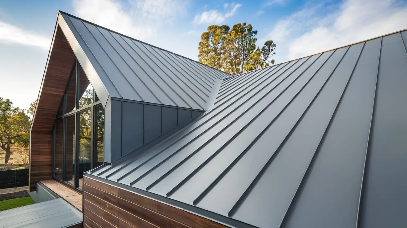 Standing seam metal roof installation