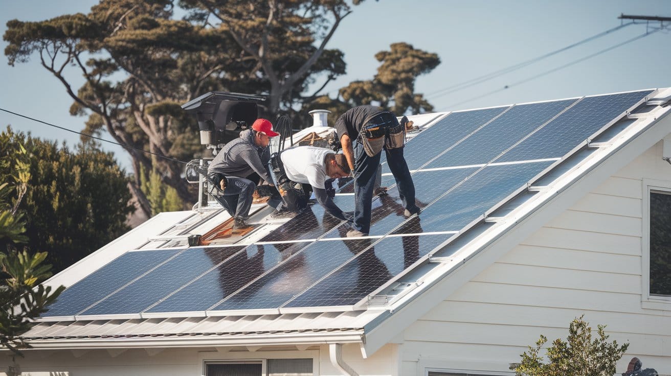 Tesla Solar Roof installation process in Alameda County home