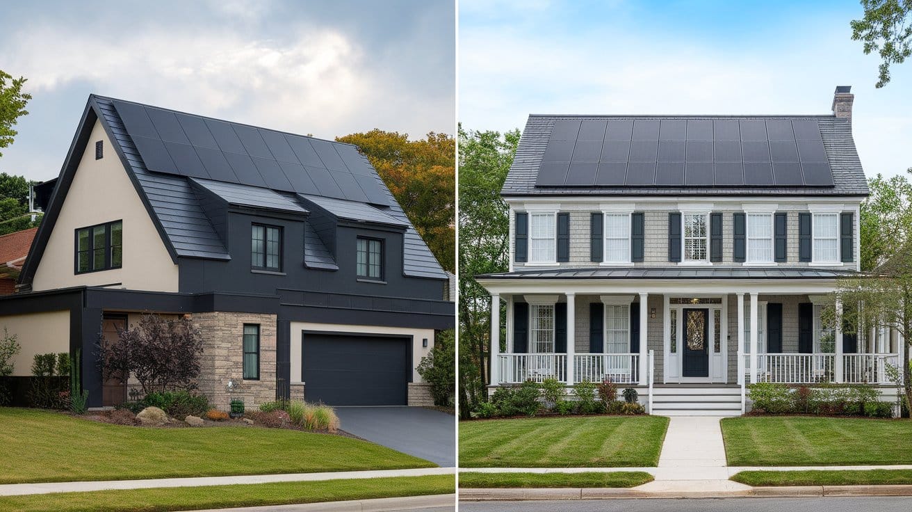Tesla Solar Roof tiles vs traditional roofing - Side by side comparison Alameda County