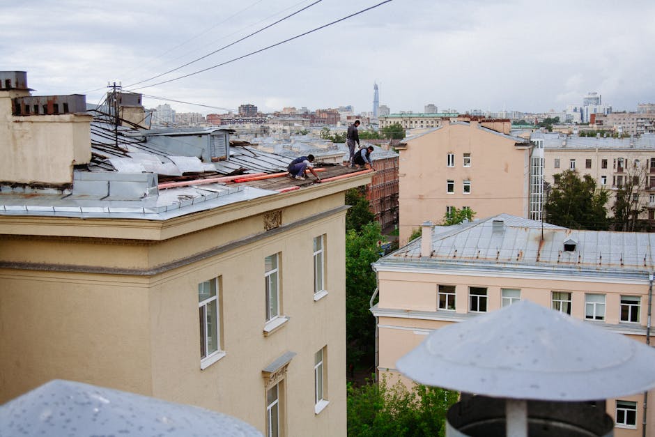 roofing crew working — roofing in the East Bay